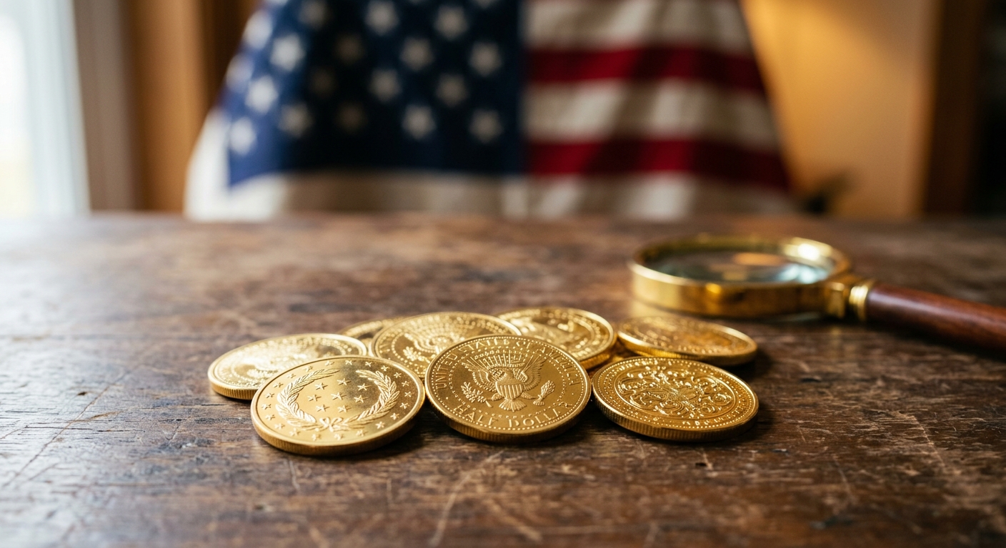 U.S. Mint Unveils Gold-Colored Trump Coins for Nation’s 250th Anniversary